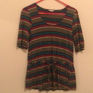 Short sleeve, striped blouse